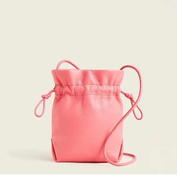 J.Crew NWT London Crossbody, leather, mini purse, pink - Picture 9 of 10